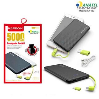 Power Bank Carregador Portátil Slim 5000Mah